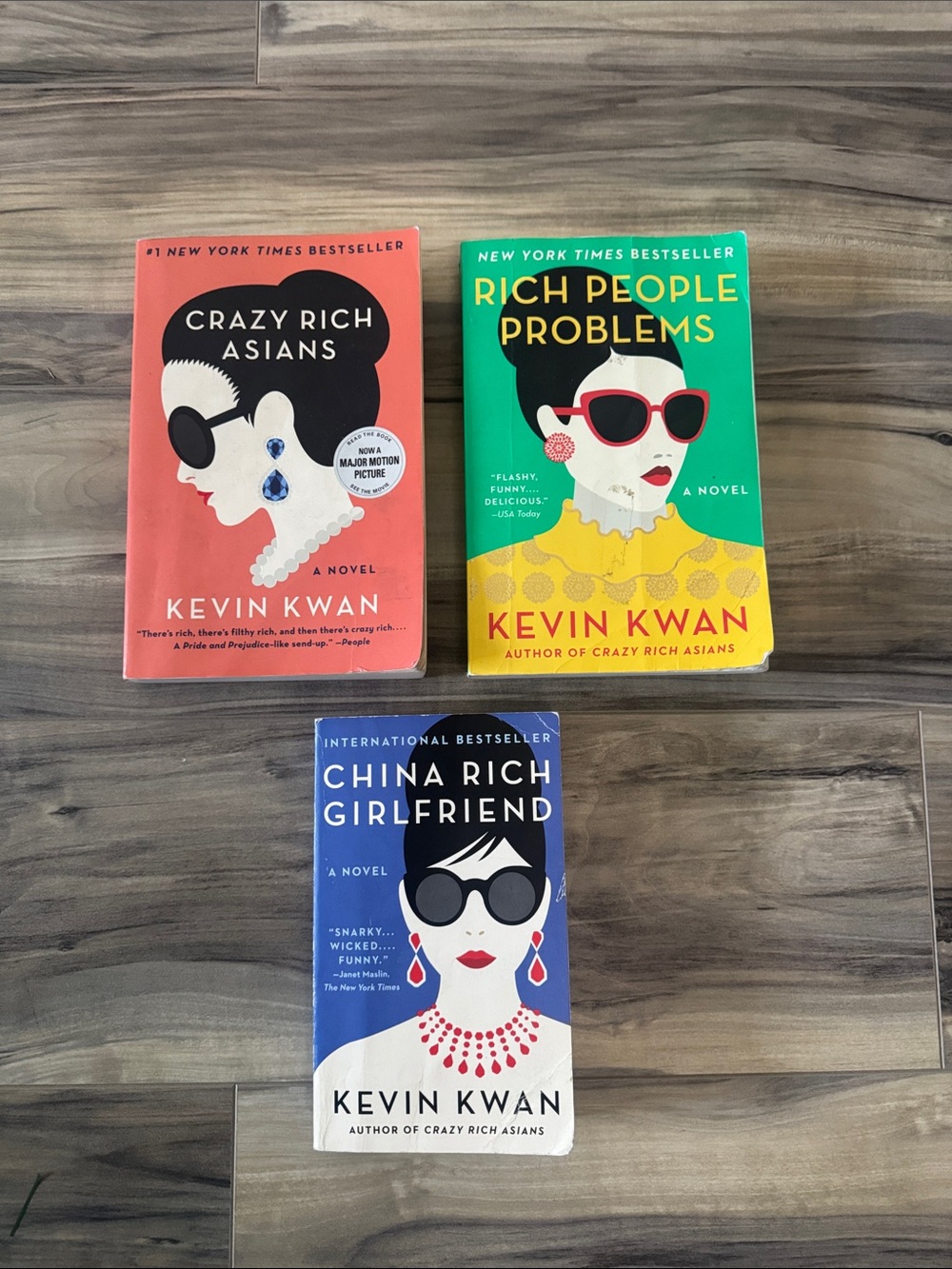 Set of 3 Kevin Kwan books - Crazy Rich Asians and 2 others